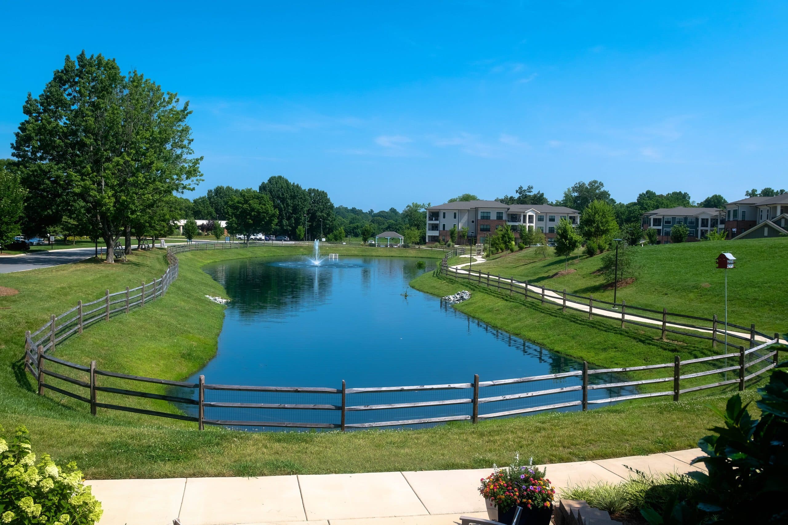 Commercial landscaping in Chapel Hill, North Carolina — maintained grounds and curb appeal.